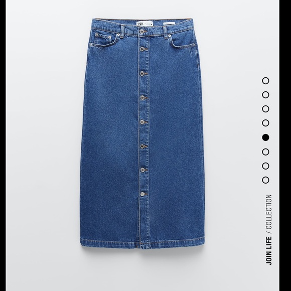 NWT ZARA Buttoned denim skirt - Picture 5 of 11